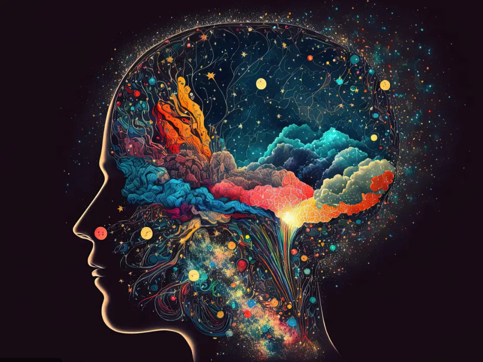 Cerveau abstrait pour un article de psychanalyse – cabinet Landry à Albertville