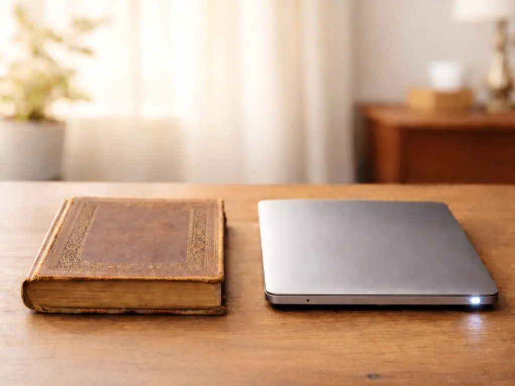 livre et ordi pour un article de psychanalyse – cabinet Landry à Albertville